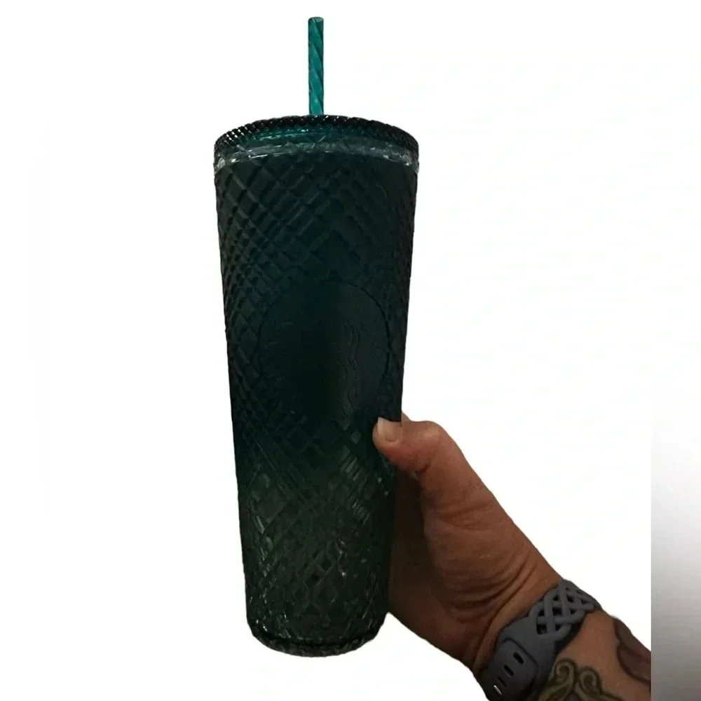 Starbucks 2023 Spring Teal Jeweled Green Blue Ombre Cold Cup Tumbler 24oz